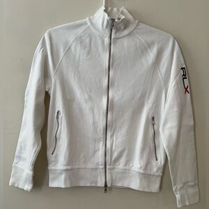 RLX Ralph Lauren Men’s Zip-Up Fleece Jacket Size Small Color White/Black